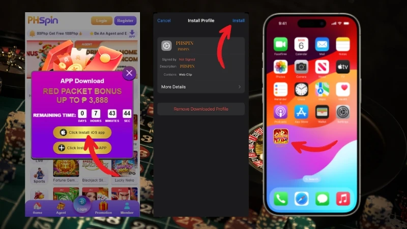 Install PHSPIN App iOS
