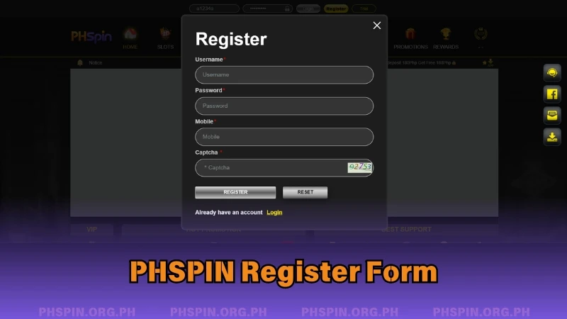 PHSPIN Register Form